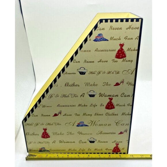 Wooden Magazine Organizers Desk Storage File Rack Desktop Holder Women Fashion - Picture 11 of 16